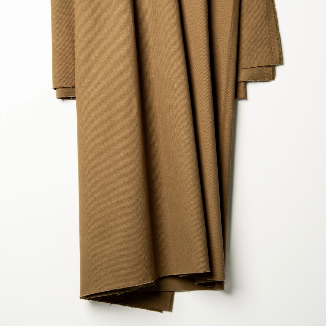 Gabardine Twill Fabric - Iced Mocha - Atelier Brunette