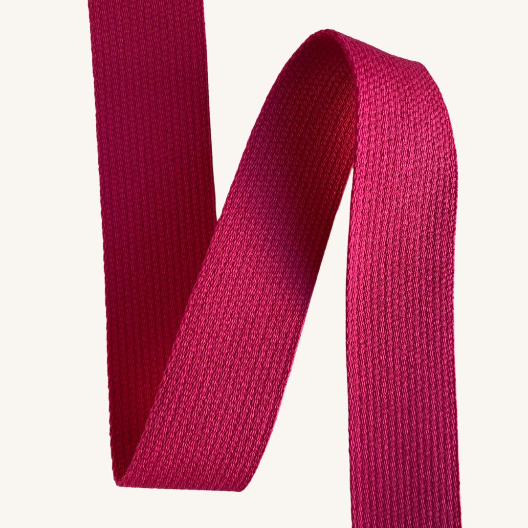 Bag Cotton Webbing/Strapping (30mm) - Deep Pink