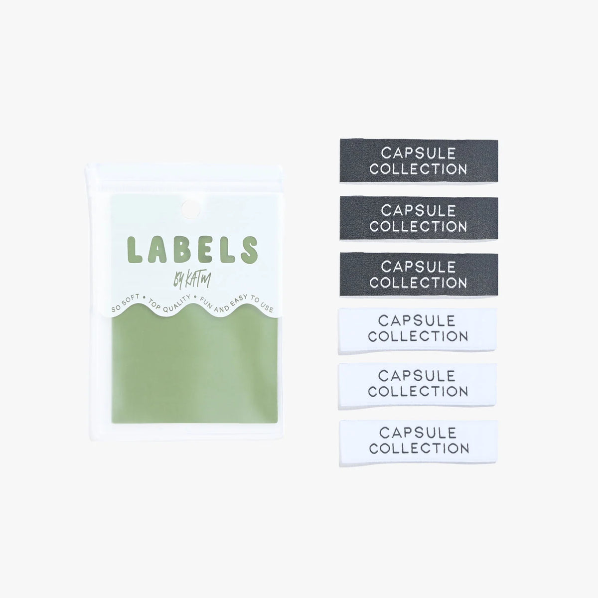 CAPSULE COLLECTION by KATM - Pack of 6 Woven Sew-In Labels
