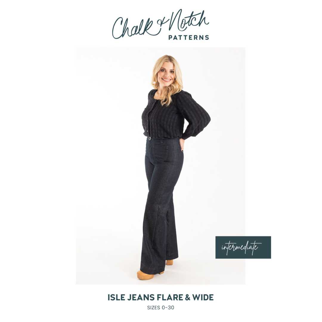 Isle Jeans Sewing Pattern by Chalk & Notch