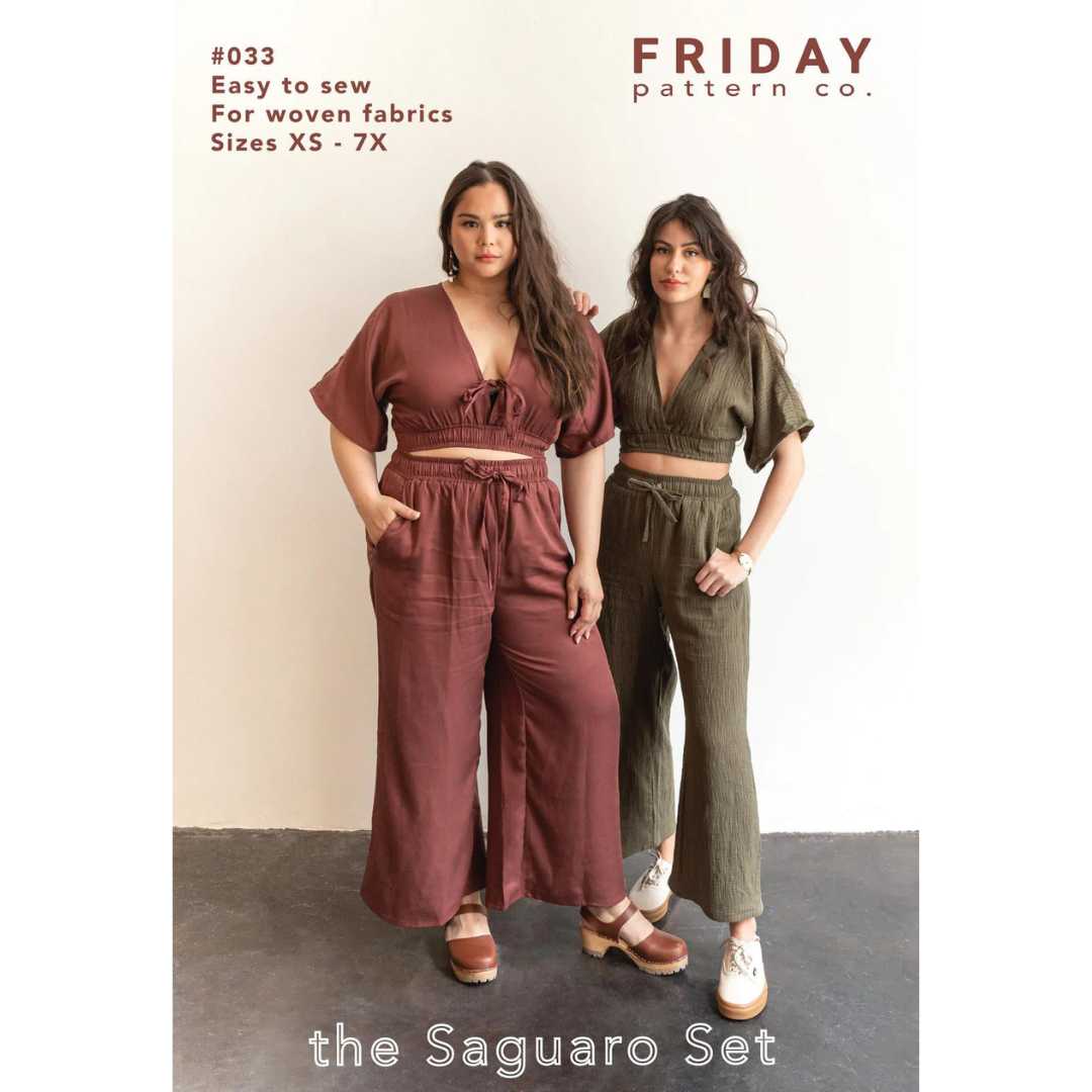 The Saguaro Set - Top and Trouser Two Piece Sewing Pattern by Friday Pattern Co.