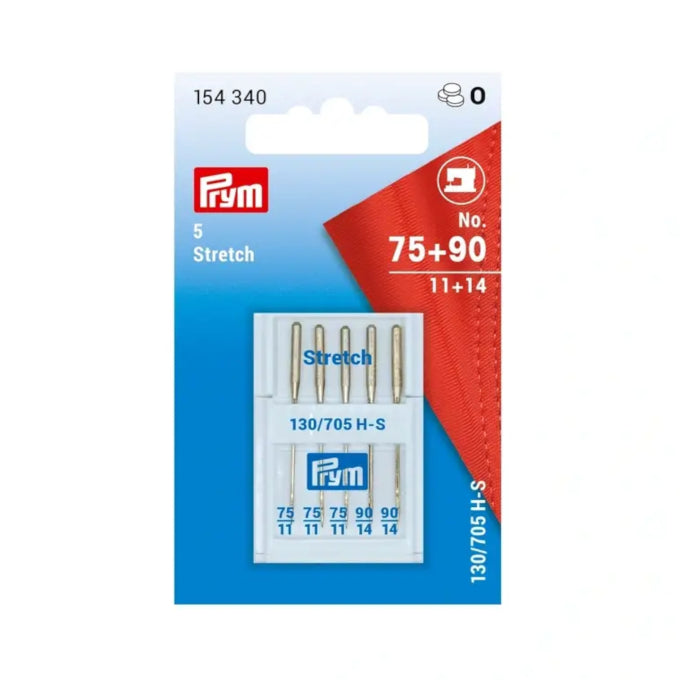 Prym Stretch Sewing Machine Needles, Assorted, Pack of 5