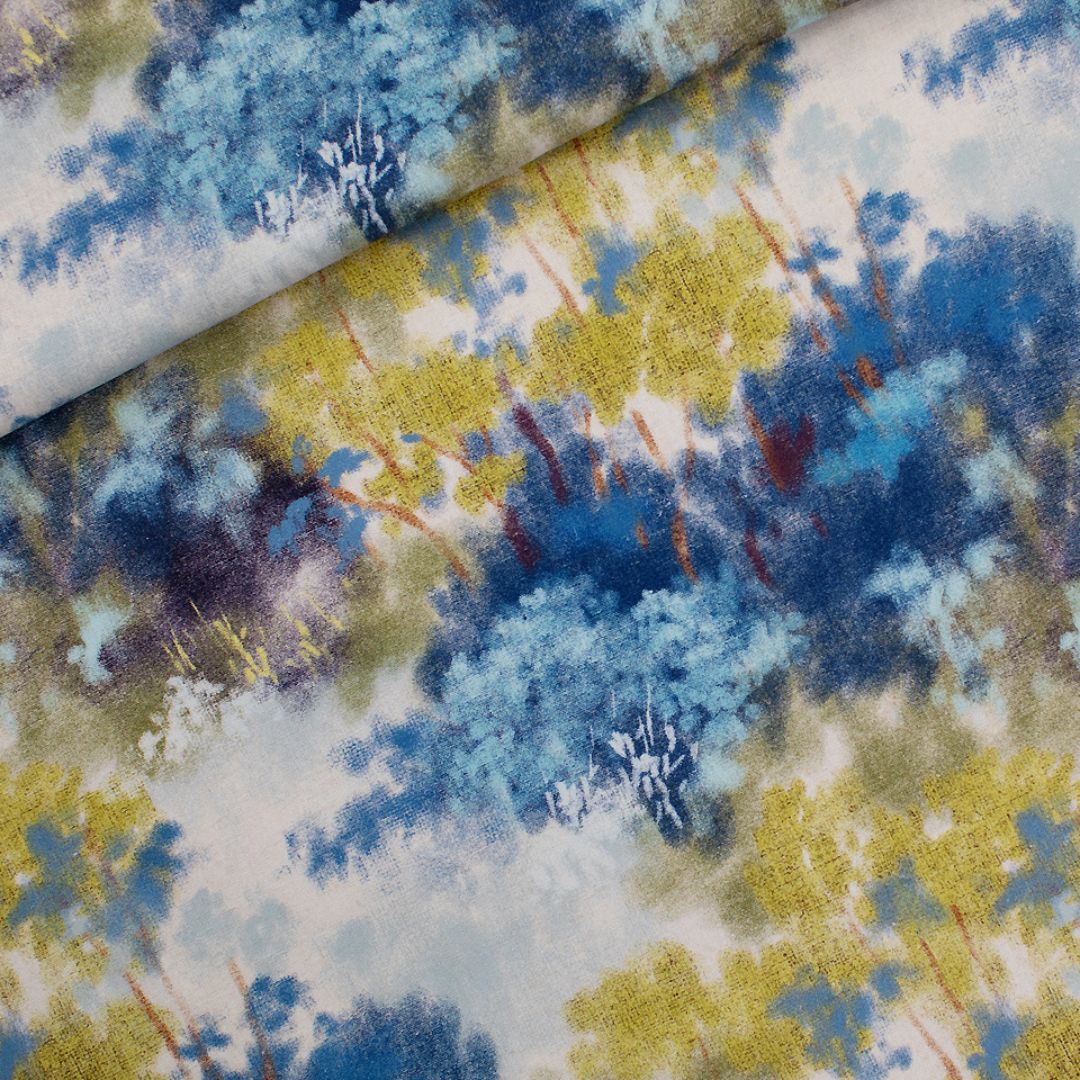 See You At Six - Linen Viscose Blend Fabric - Dreamy Forest