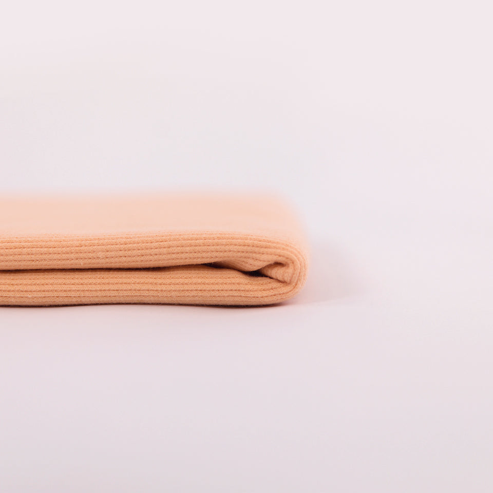 See You At Six - Cotton Ribbing Fabric - Peach Parfait - Priced per 0.5 metre