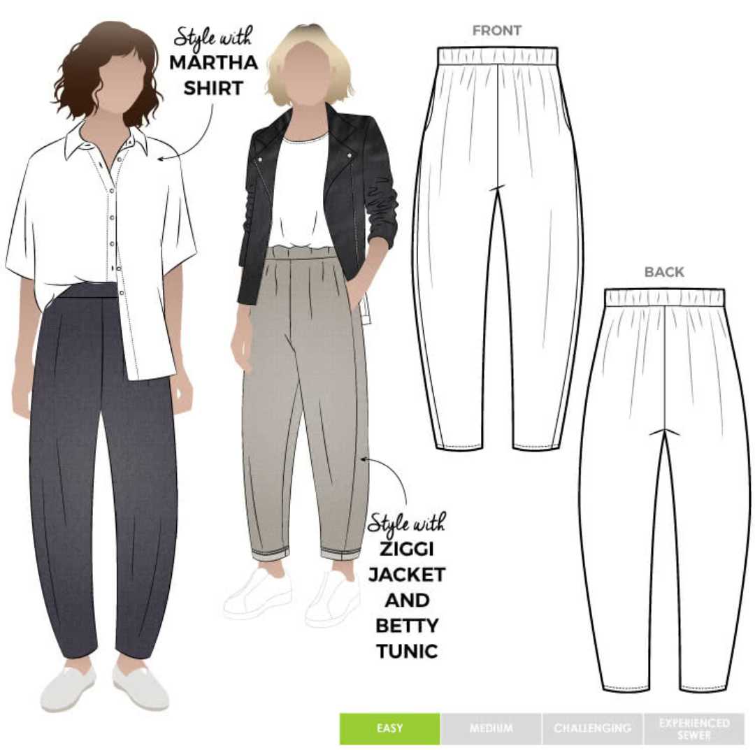 Bob Woven Pant Sewing Pattern by Style Arc