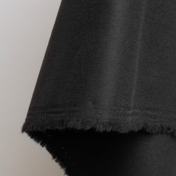Gabardine Light Twill Fabric - Black - Atelier Brunette - Priced per 0.5 metre
