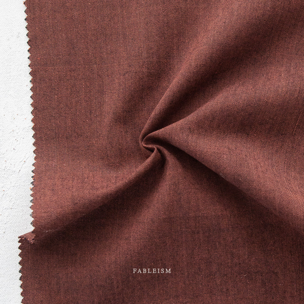Fableism Everyday Chambray Fabric - Garnet - Priced per 0.5 metre