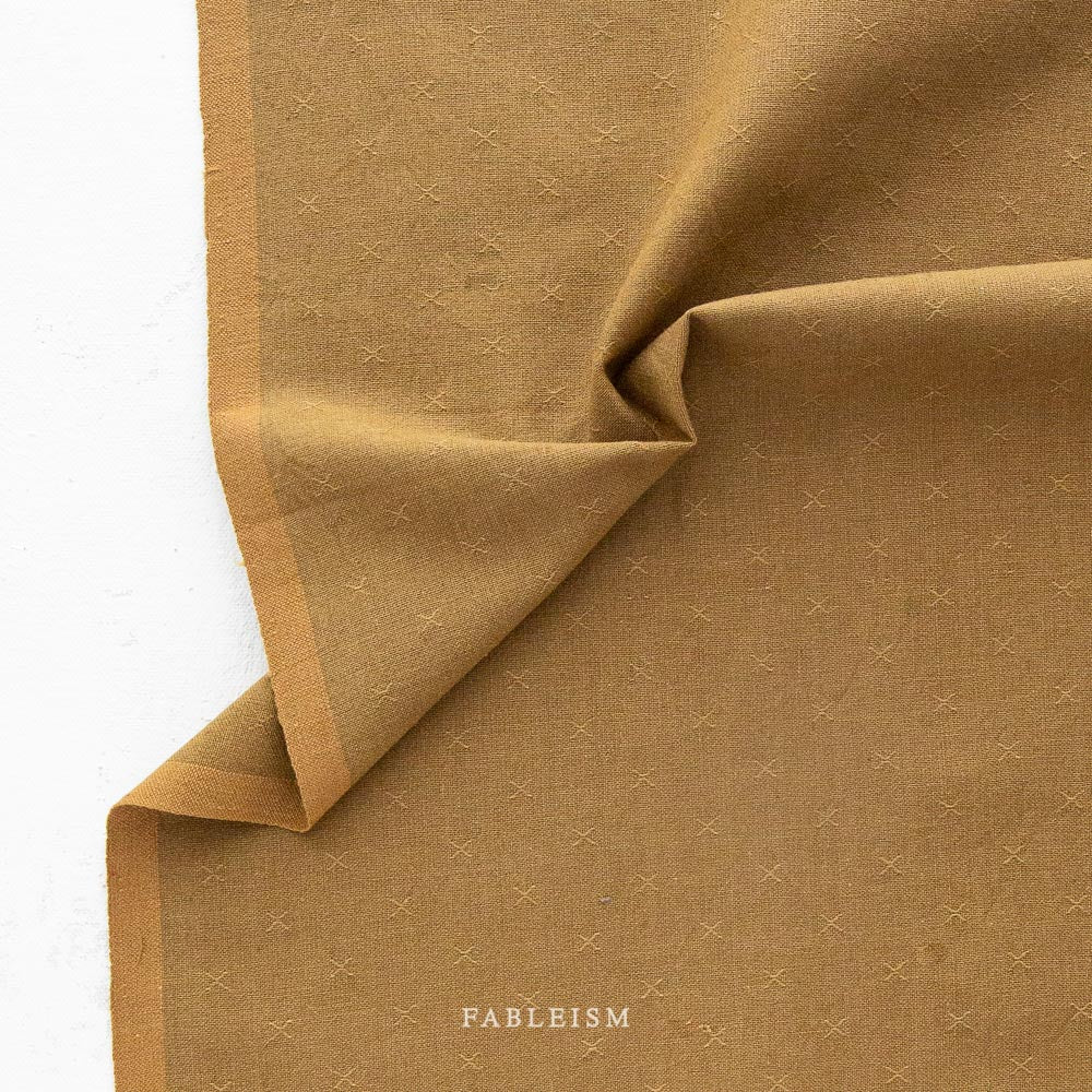 Fableism Sprout Woven Fabric - Bronze - Priced per 0.5 metre