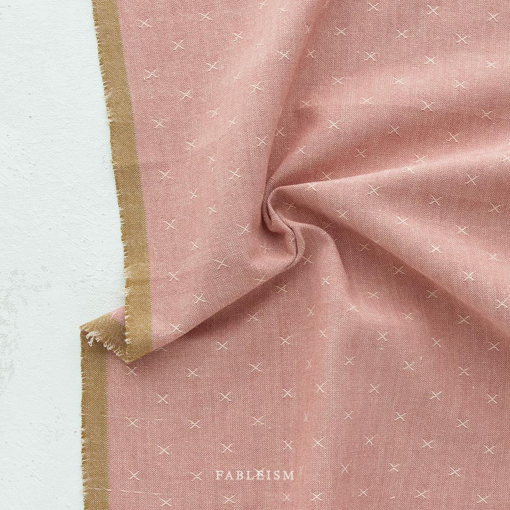 Fableism Sprout Woven Fabric - Wild Rose - Priced per 0.5 metre