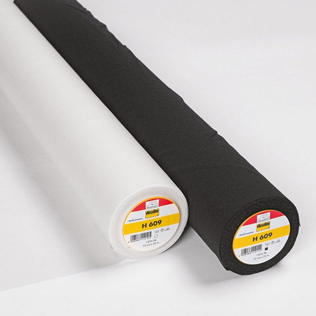 Vlieseline H609 Fusible Interfacing for Knit/Stretch Fabrics White or  Black Priced per metre