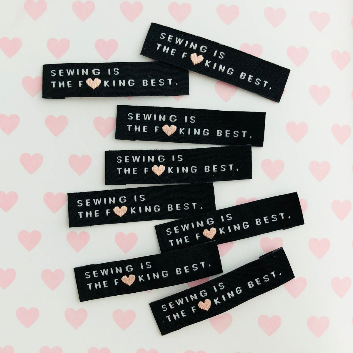 SEWING IS THE F*CKING BEST by KATM - Pack of 8 Woven Labels