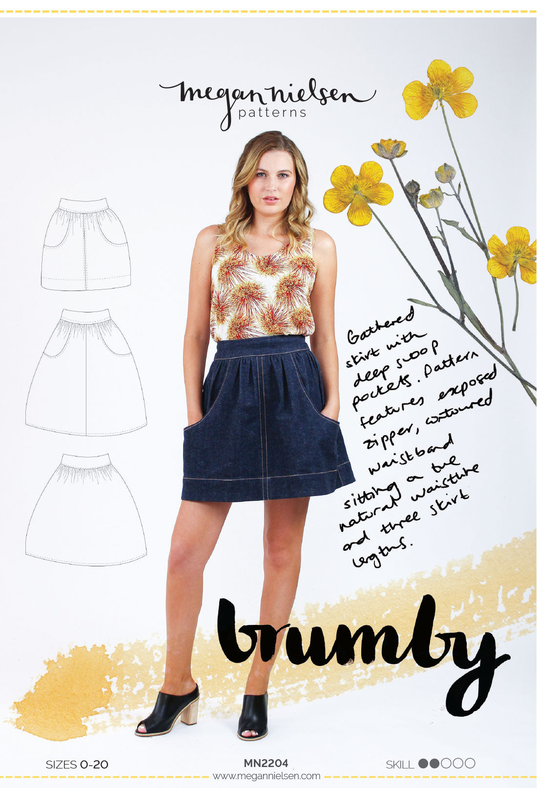 Brumby Skirt Sewing Pattern by Megan Nielsen