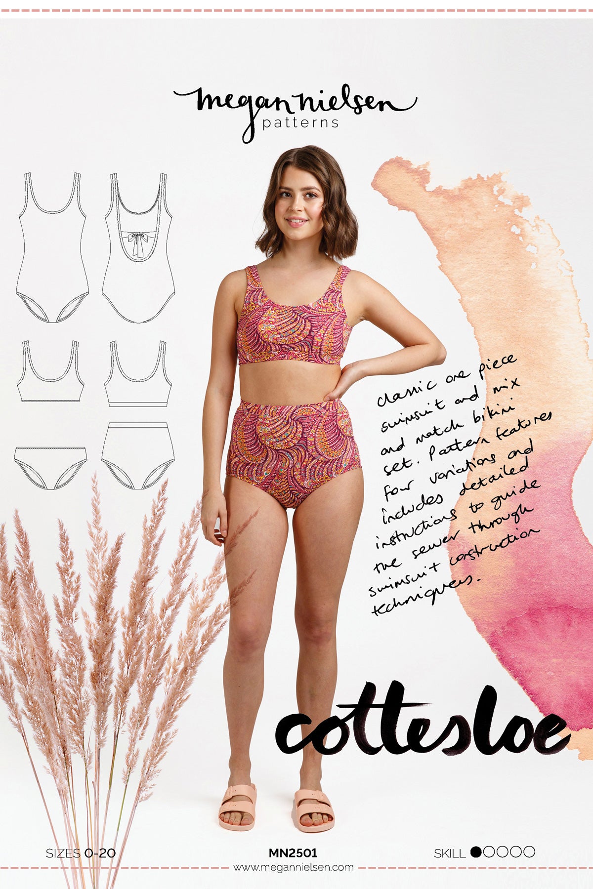 Cottesloe Swimsuit Sewing Pattern by Megan Nielsen