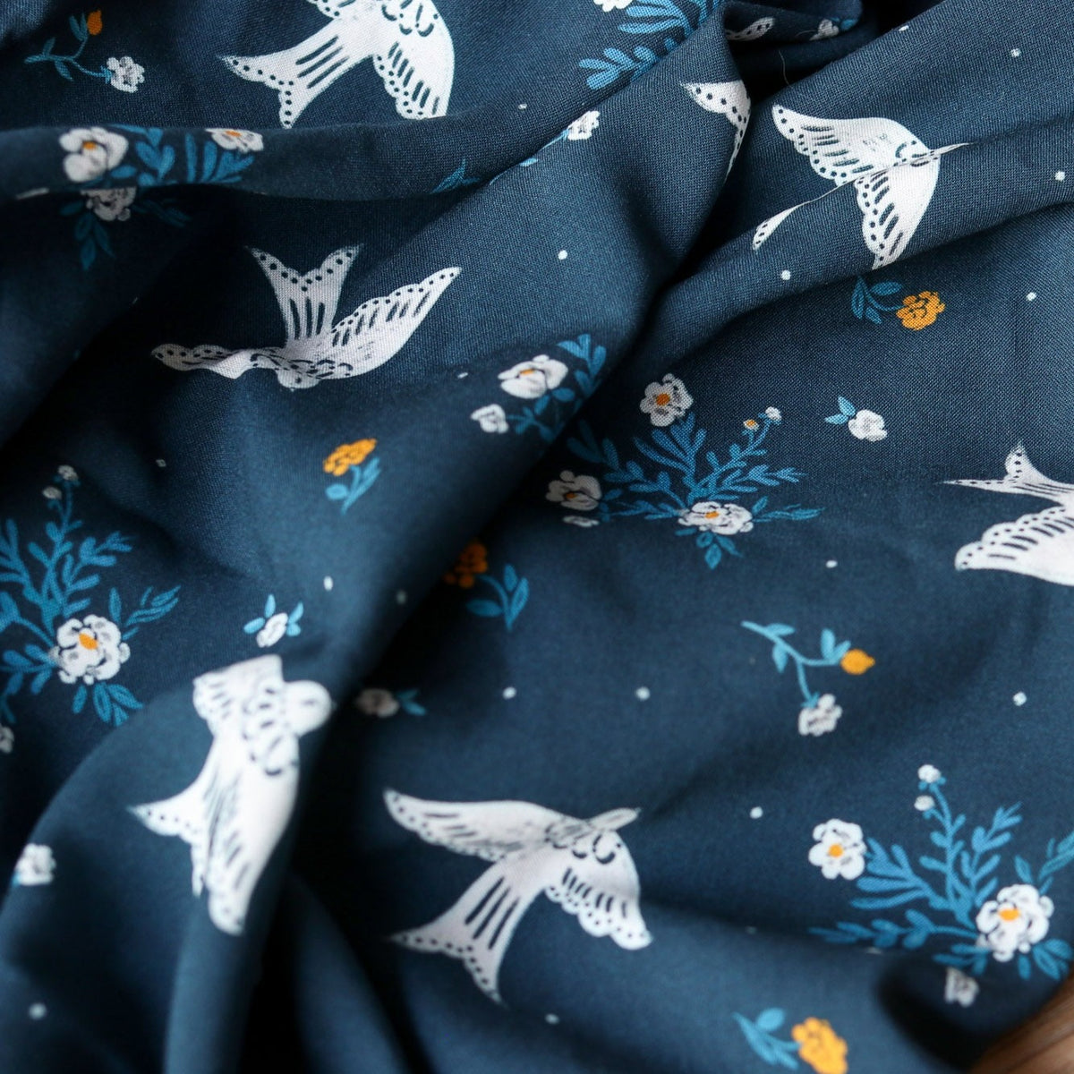 Lise Tailor Viscose Fabric - Birdie - Priced per 0.5 metre