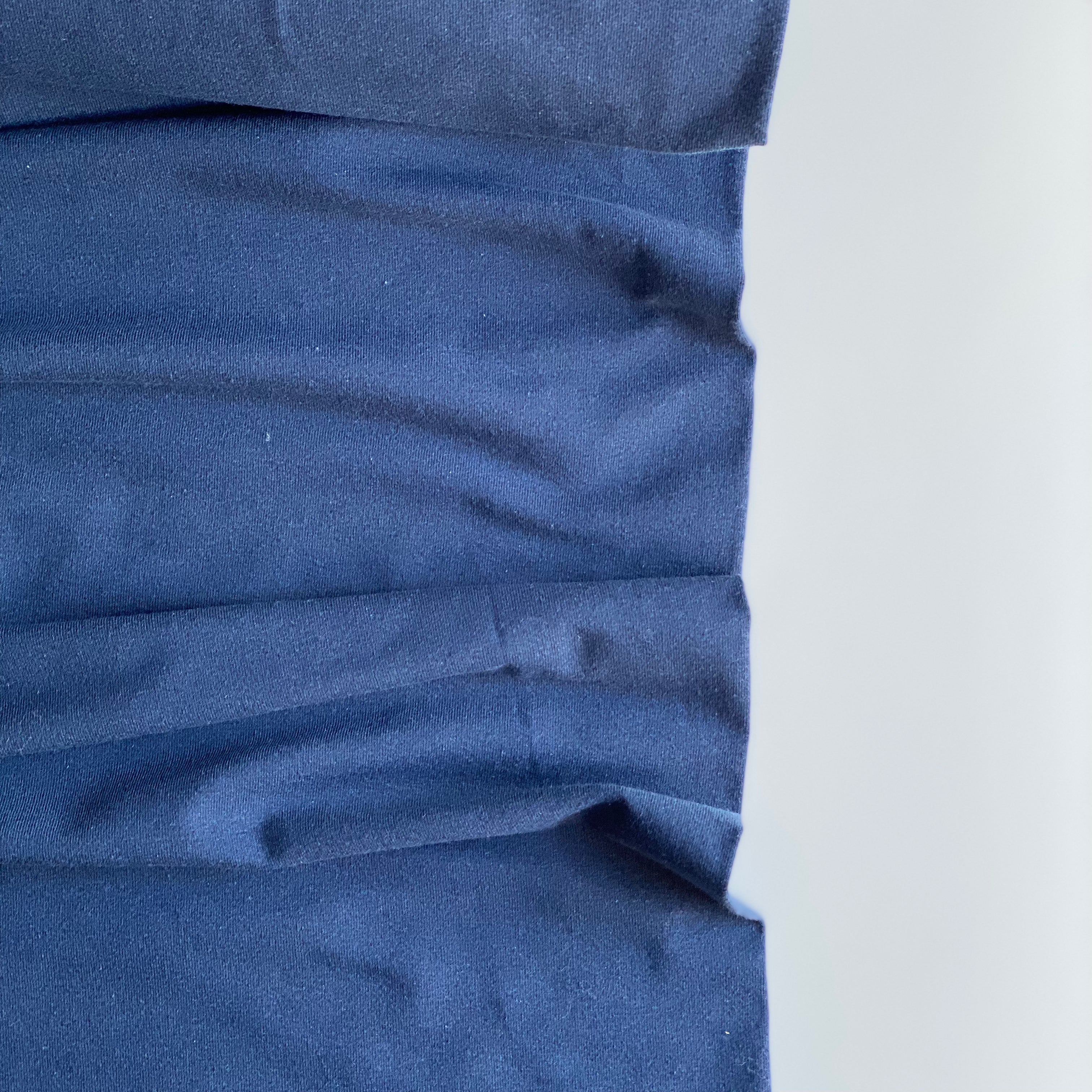 Recycled Cotton Jersey Navy 0.5 metre Fabric Romance