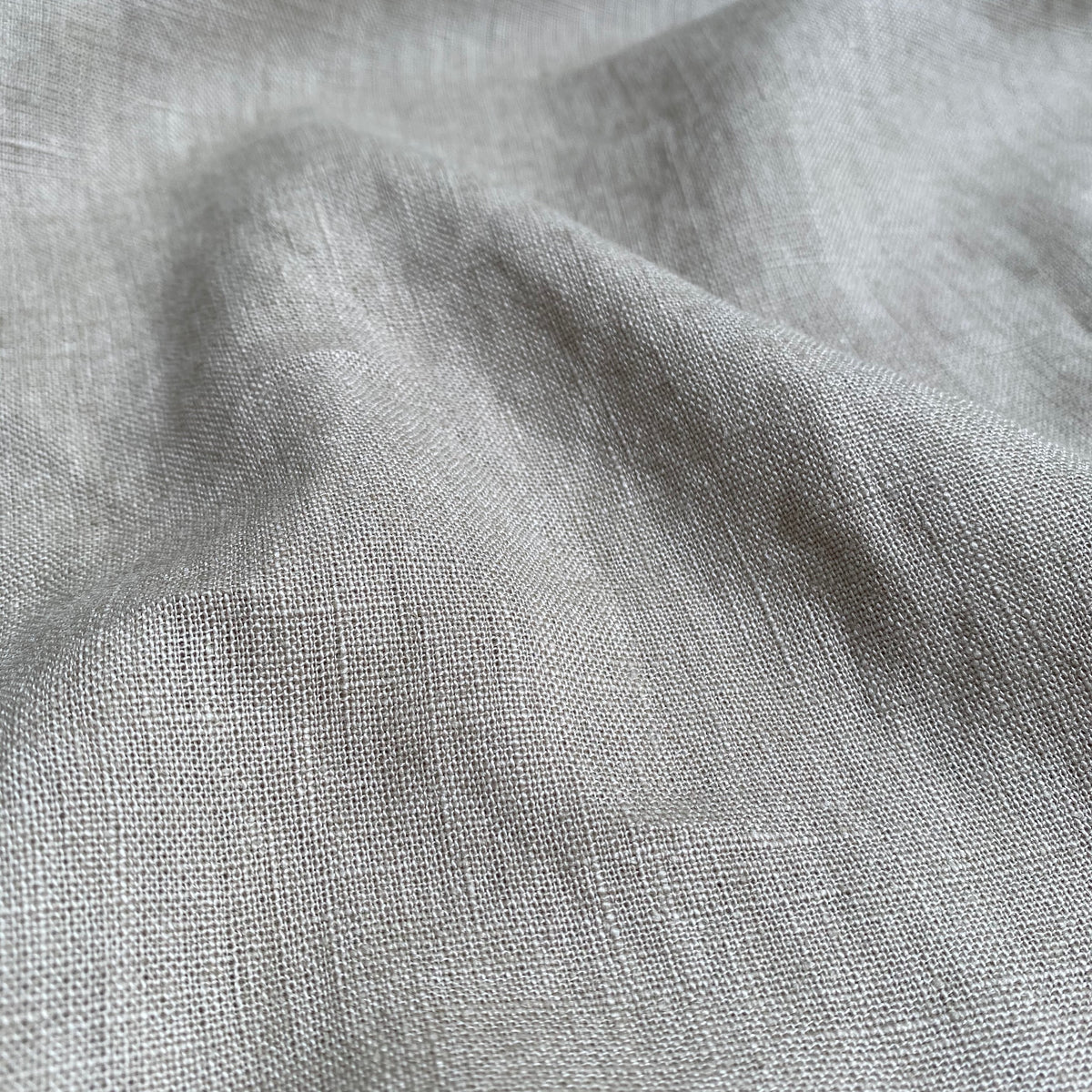 Enzyme Washed Linen Fabric - Natural - 0.5 metre