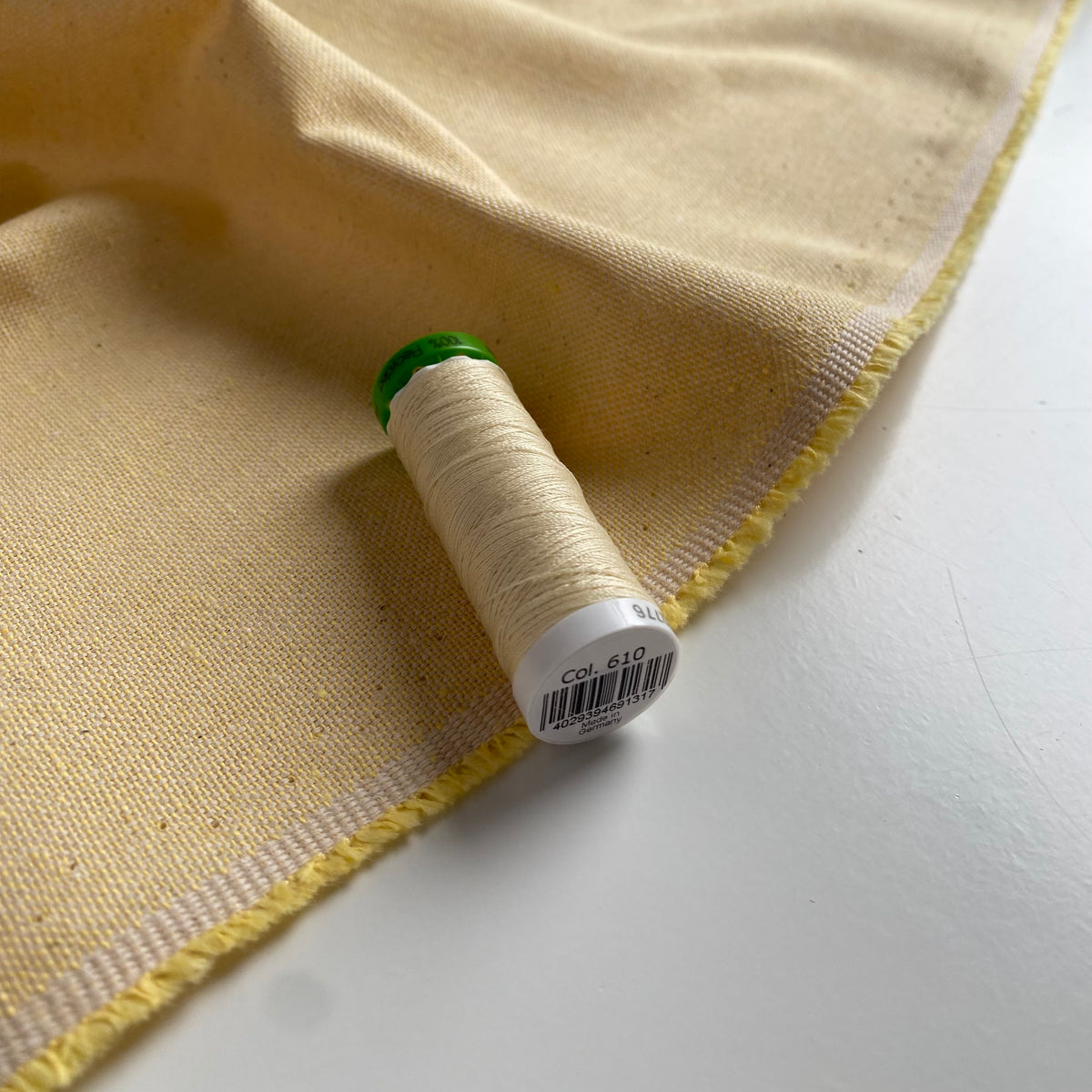 Recycled Canvas Fabric - Primrose Yellow - Priced per 0.5 metre
