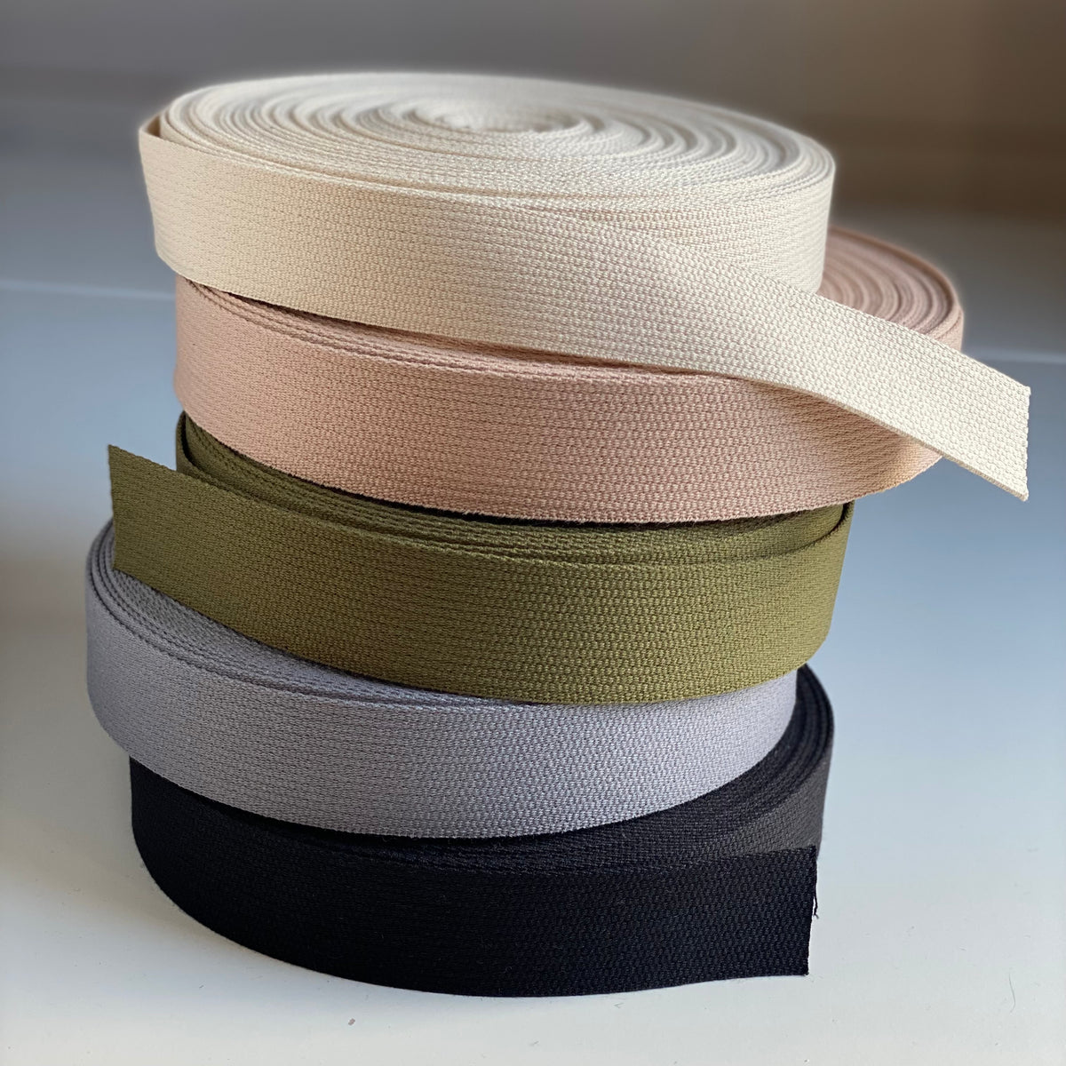 30mm - Bag Cotton Webbing/Strapping - Biscuit Beige