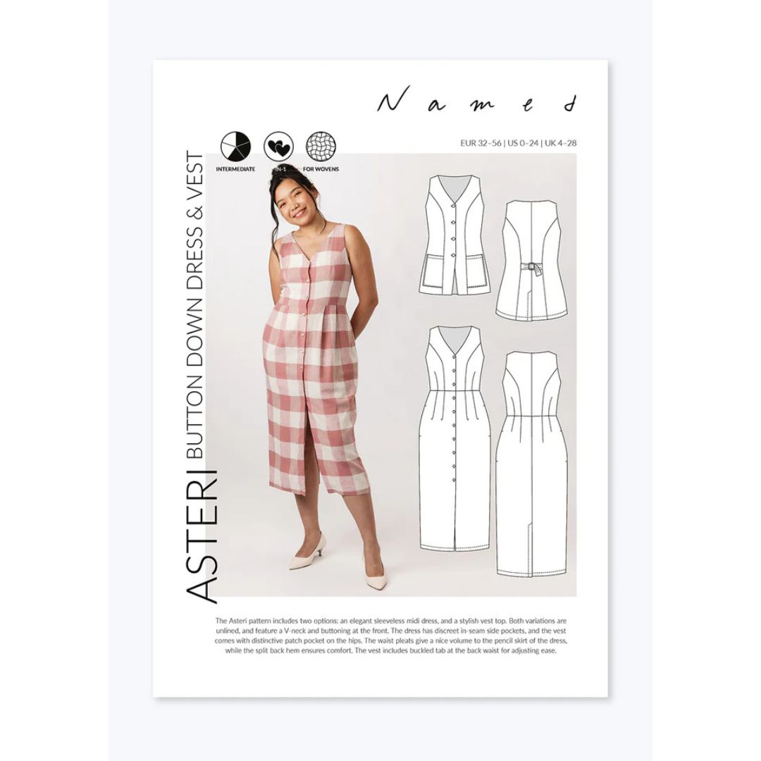 ASTERI Button Down Dress + Vest | Named Clothing | PAPER Sewing Pattern