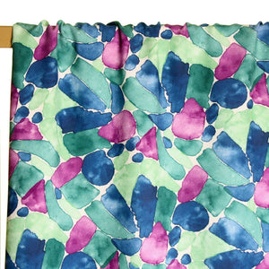 Atelier Jupe - Abstract Green + Purple Viscose Fabric