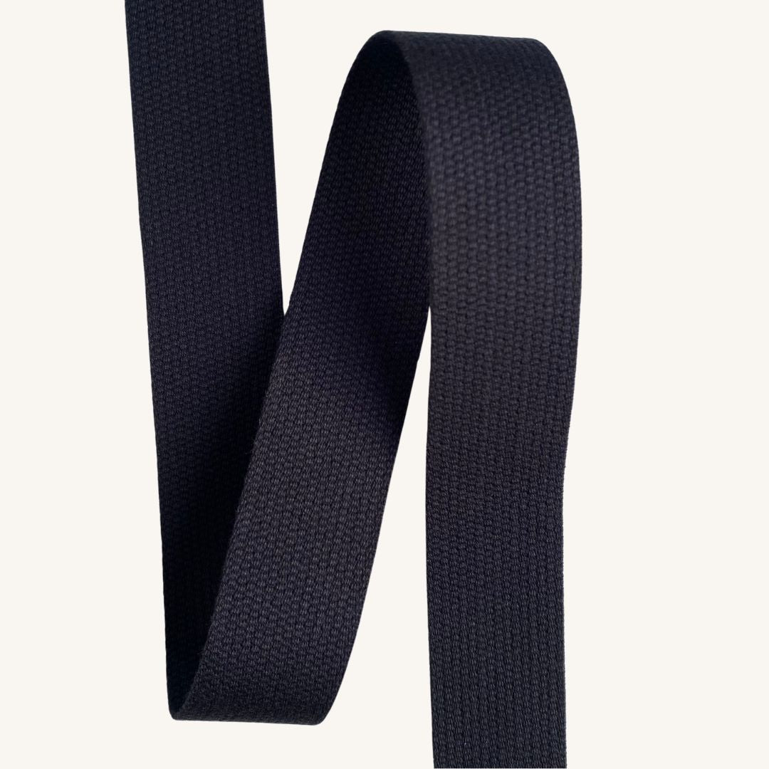 Bag Cotton Webbing/Strapping (30mm) - Black