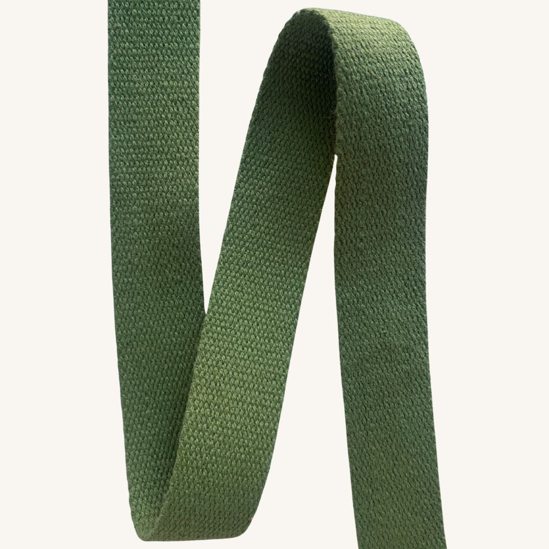 Bag Cotton Webbing/Strapping (30mm) - Moss Green