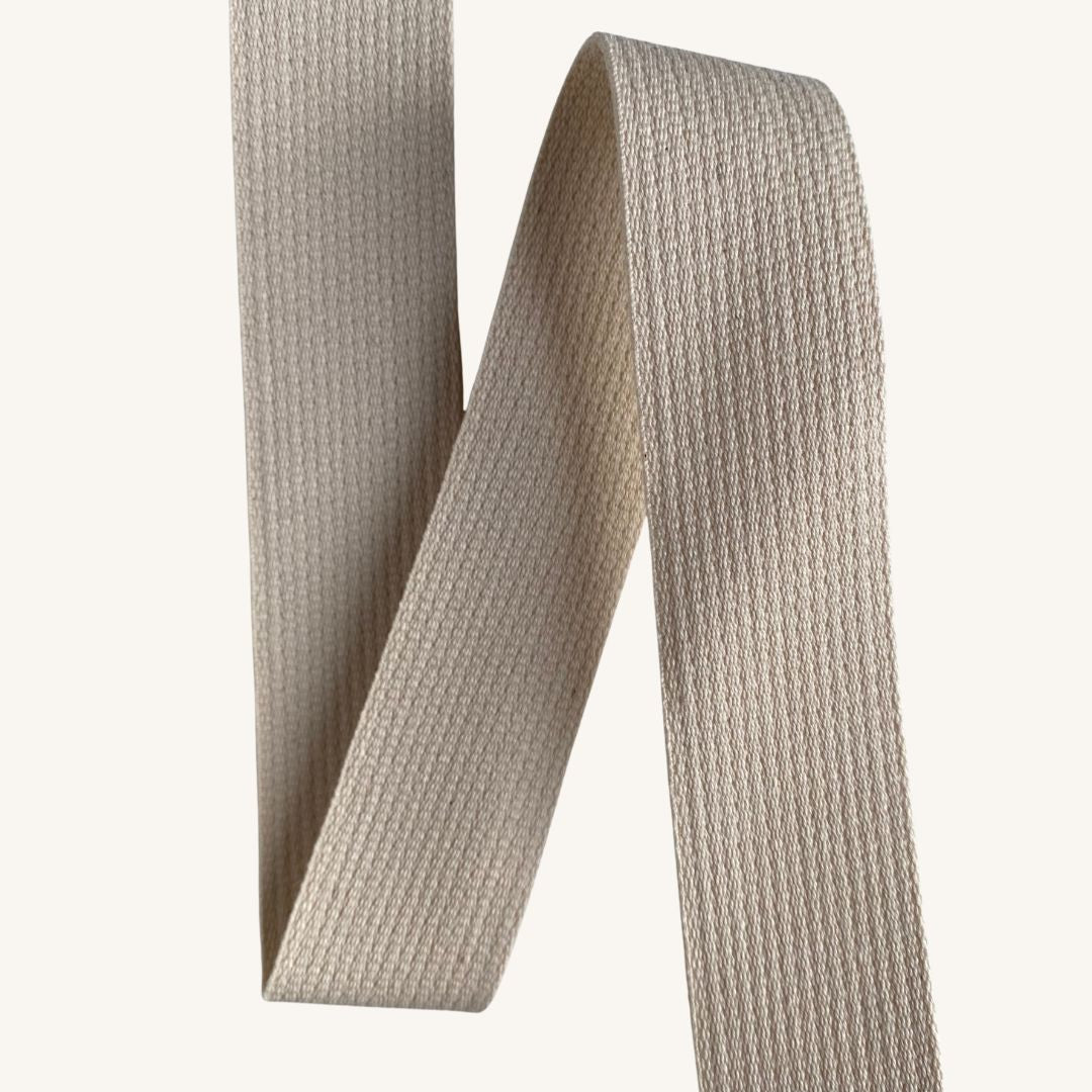 Bag Cotton Webbing/Strapping (30mm) - Natural