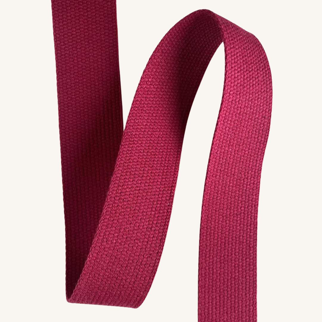 Bag Cotton Webbing/Strapping (30mm) - Wine Red