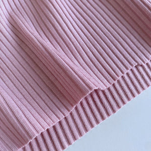 Bamboo Rib Knit Fabric - Blush