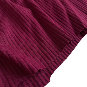 Bamboo Rib Knit Fabric - Bordeaux