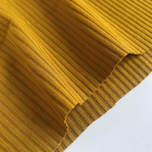 Bamboo Rib Knit Fabric - Goldenrod