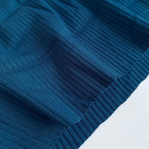 Bamboo Rib Knit Fabric - Peacock