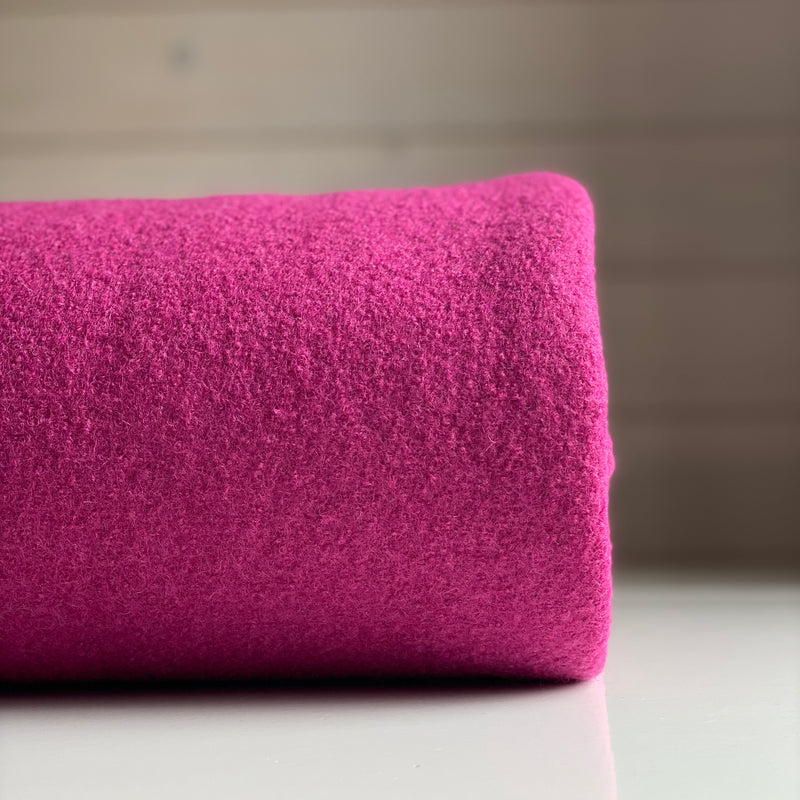Boiled Wool - Berry Pink - 0.5 metre