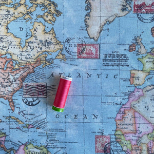 Cotton Canvas Fabric – World Map