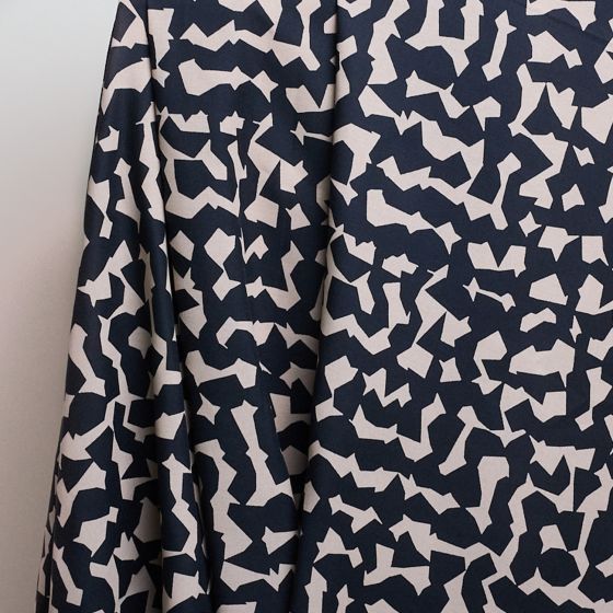 Ekko Deep Charcoal EcoVero Viscose Fabric - Atelier Brunette