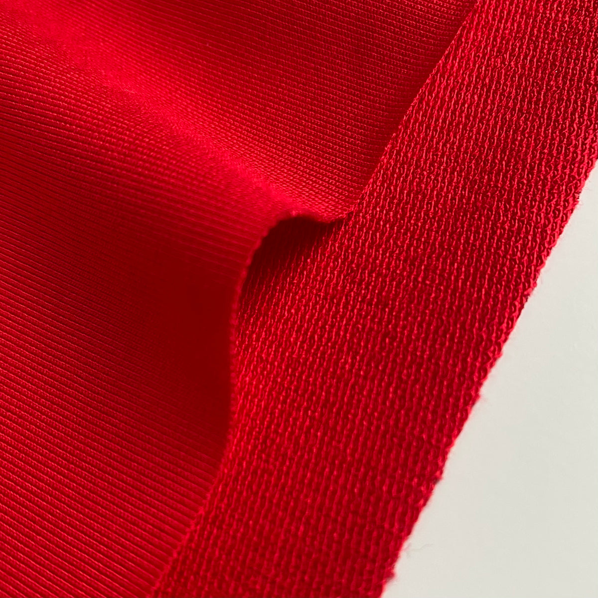 Bamboo French Terry - Bright Red - 0.5 metre
