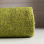 Fuzzy Wool Knit Coating Fabric - Moss Green - 0.5 metre