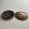 Old Bronze Metal Button - Hammered (33mm)