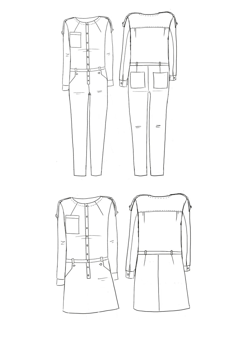 VIPERE Dress and Jumpsuit Sewing Pattern by Maison Fauve