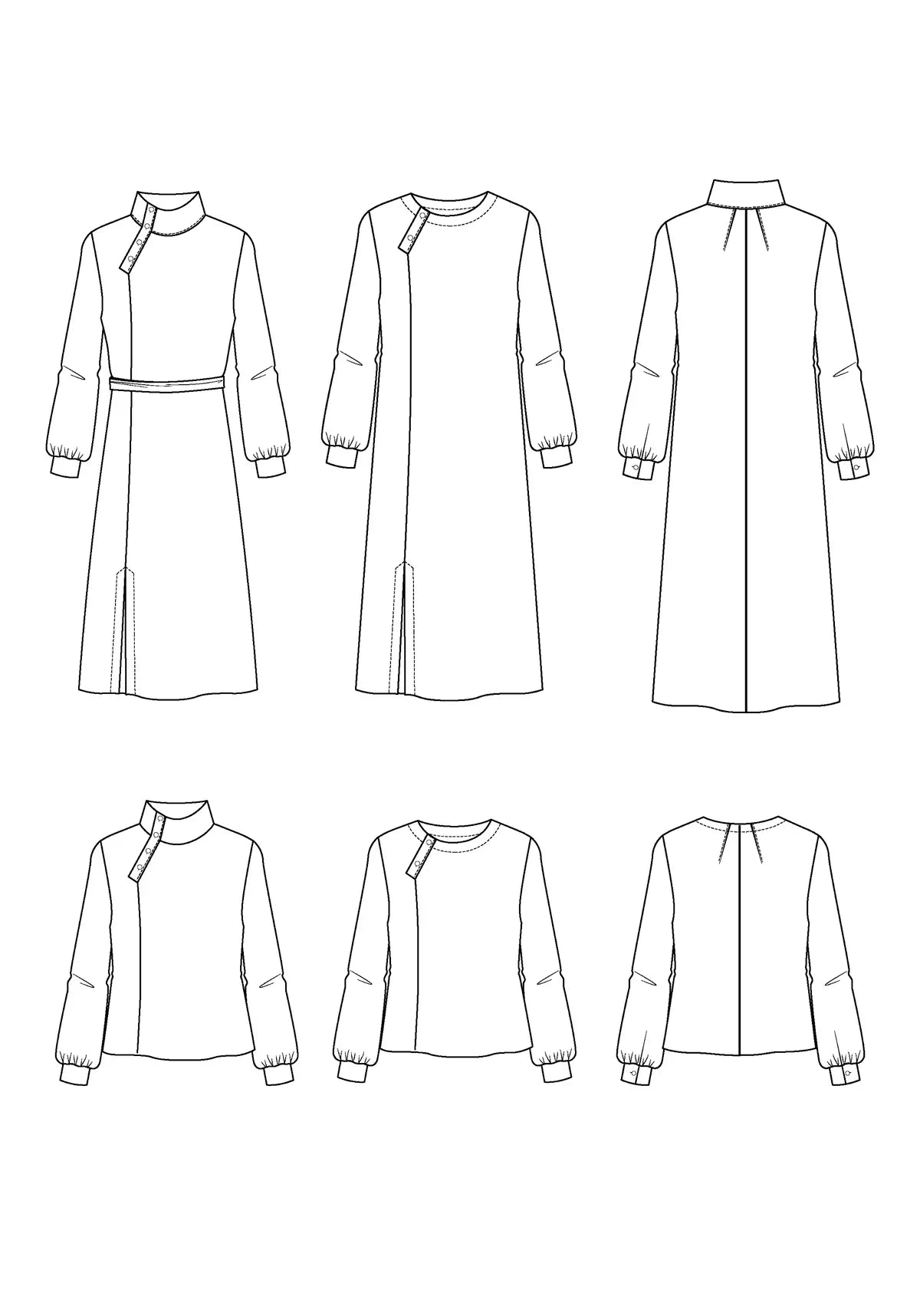 SOLIFLORE Dress and Blouse Sewing Pattern by Maison Fauve