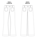 ISLE Jeans Sewing Pattern by Chalk & Notch