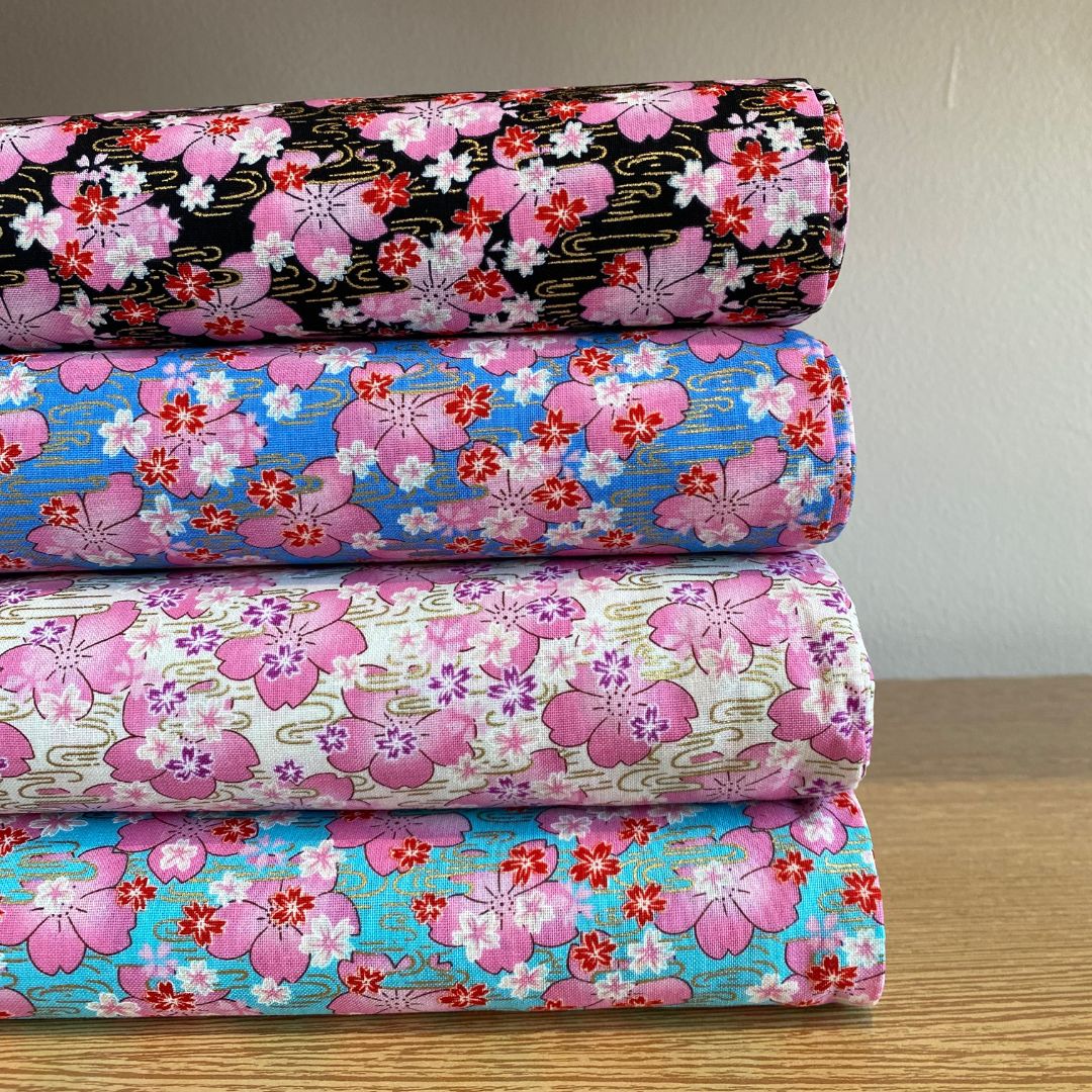 Japanese Cotton Fabric - Cherry Blossom