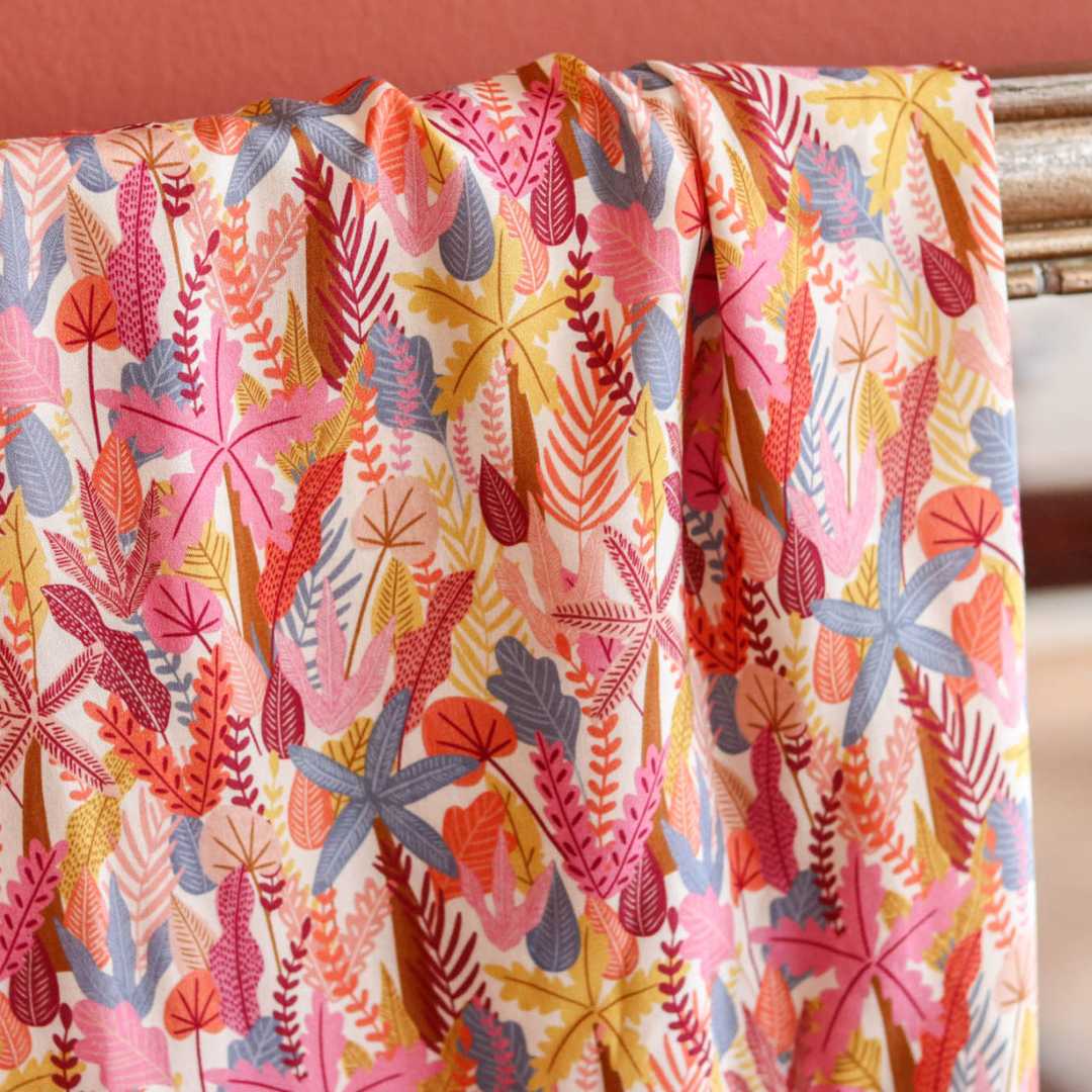 Lise Tailor Viscose Fabric - In The Jungle - Priced per 0.5 metre