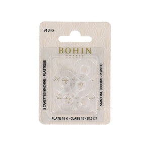 BOHIN Flat Plastic Bobbins - Pack of 5