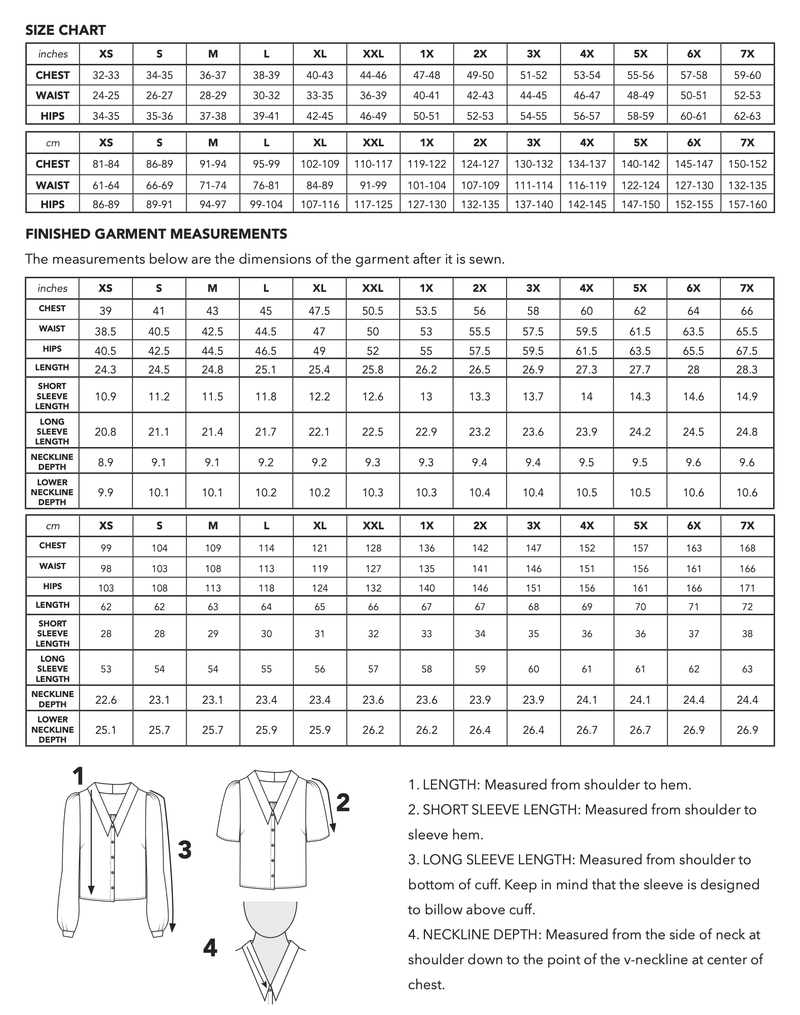 The Patina Blouse Sewing Pattern by Friday Pattern Co.