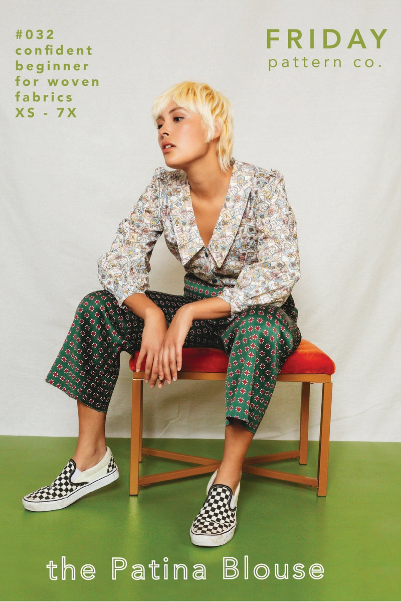 The Patina Blouse Sewing Pattern by Friday Pattern Co.