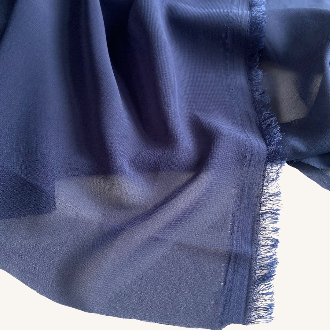 Chiffon Fabric - Navy