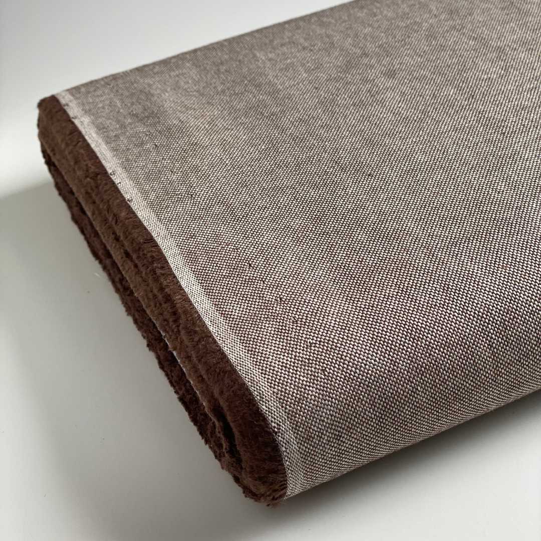 Recycled Canvas Fabric - Coffee - Priced per 0.5 metre
