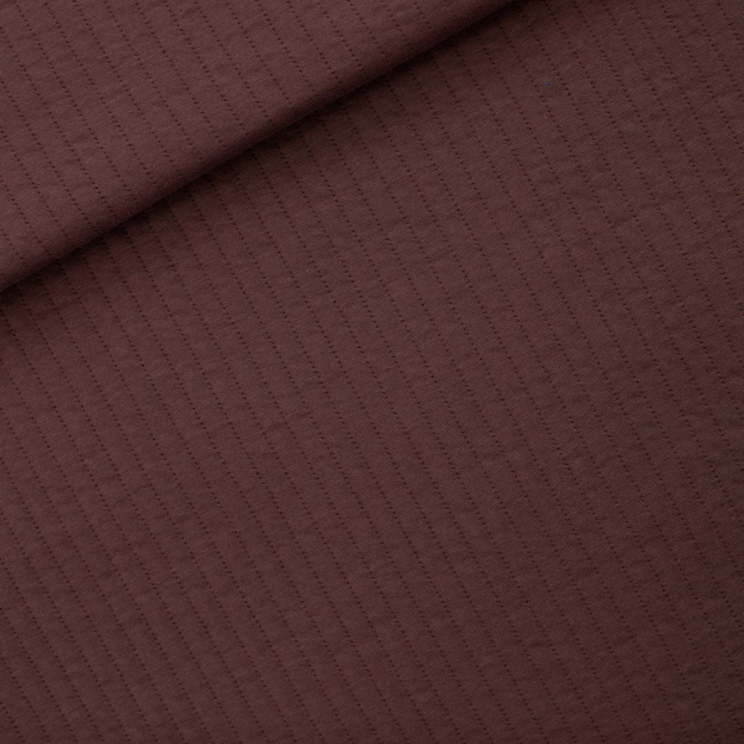 See You At Six – Quilted Cotton Blend Knit – Rum Raisin Brown – EXTRA WIDE!
