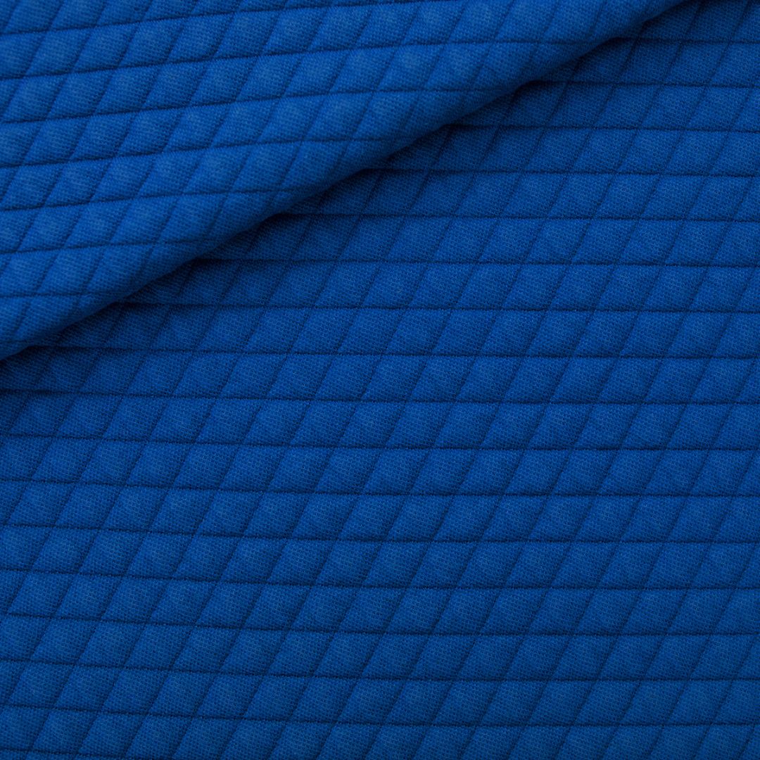 See You At Six – Quilted Cotton Pique Knit – Surf The Web Blue